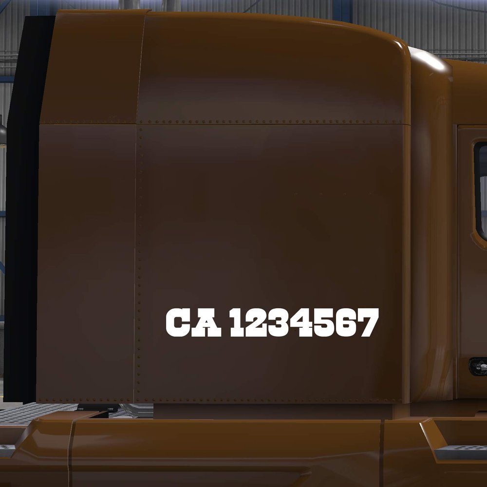 CA Registration Number Sticker for CHP Compliance