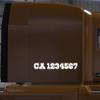 CA Registration Number Sticker for CHP Compliance view 1