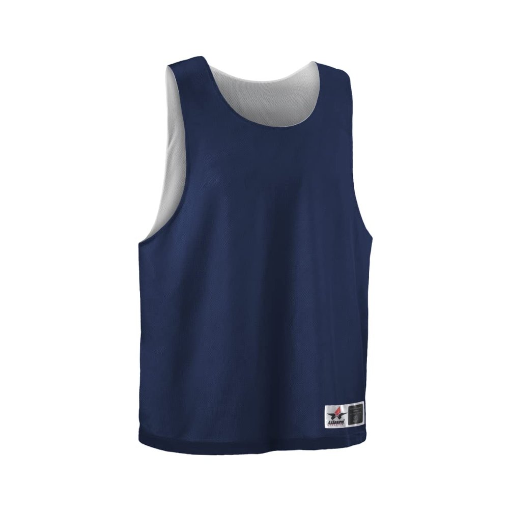 Alleson Athletic Women's Standard Lacrosse Reversible Pinnie, Navy/White, XX-Small/X-Small