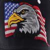Anna-Kaci USA American Flag Patriotic Eagle Hawk Embossed 3D Adjustable Velcro Baseball Caps Hats, White USA view 3