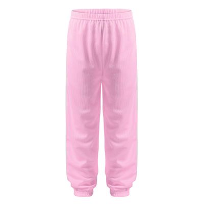 Hularka Kids Boys Girls Long Trousers Bloomers Sports Pants Training Gymnastics Side Sripes Jogging Pants Sportswear Casual Pink 3-4
