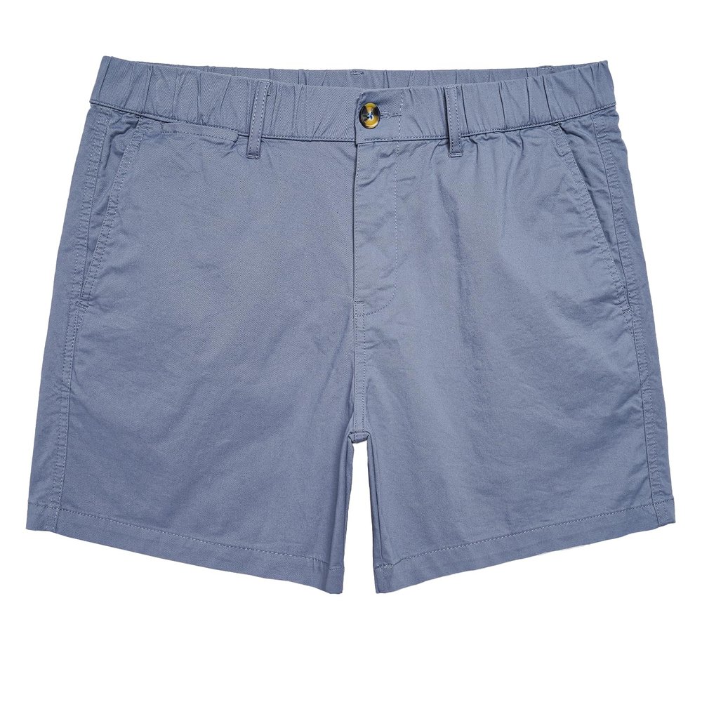 maamgic Men's Classic-fit 5.5" Cotton Casual Shorts Elastic Waistband with Multi-Pocket Daily Wear Walking Summer Outfit Blue 33