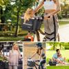 COFIT Detachable Bike Basket Front, Foldable Bicycle Dog Carrier for Small Pet, Shopping, Commuting, Camping and Outdoor Cargo Bag with Side Pouches, Black view 3
