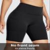 baleaf Biker Shorts Women Yoga Gym Workout Spandex Running Volleyball Tummy Control Compression with Pockets Soft 8" Black L view 3