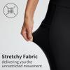 baleaf Biker Shorts Women Yoga Gym Workout Spandex Running Volleyball Tummy Control Compression with Pockets Soft 8" Black L view 4