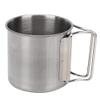 6Pcs/Set Camping Cookware Set, Stainless Steel Outdoor Pot Pan Sets for Backpacking Hiking Picnic (Silver) view 4