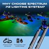 Nocqua Spectrum P2 LED Paddleboard Lights  Color Changing, Waterproof & Rechargeable, Night Kayak & Paddleboard Lights System, LED Lights for SUP, SOT, Kayak & Canoes, Travel Case Included view 2