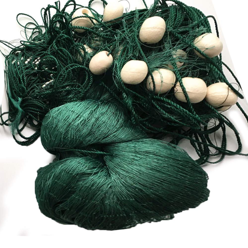 FREGITO Running Water HDPE Trawl Nets, 6ply 2cm Mesh Gill Nets for Fishing, Large Fishing Seine Net, 2m - 6m High, 20m - 100m Length