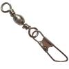 100 pcs Barrel Swivel Bearing with Safty Snap Connector Solid Rings Pin Fishing Connectors +A (8#) view 4