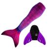 Mermaid Tail and Monofin for Swimming with MER-Shield Tip Protection, Adult Sizes (Bali Blush - Purple Monofin, Adult L (JL 12-16)) view 1