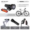 MOMODESIGN Bike HL02+RL03KIT Bicycle Light Kit, Zoomable USB Front Light & Rear Light, Super Bright, Multiple Lighting & Flashing Modes, Universal Fit view 2