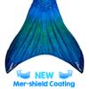 Mermaid Tail and Monofin for Swimming with MER-Shield Tip Protection, Adult Sizes (Blue Lagoon - Turquoise Monofin, Adult S (JS 4-6)) view 3
