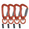 DGRENA Carabiner, Keychain, Spring BuckleMade of high Hardness Aluminum which is Suitable for hammocks, Home Tools, Camping, Hiking, utilities, and etc. (Orange/4 Packs in one) view 1