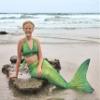 Mermaid Tail and Monofin for Swimming with MER-Shield Tip Protection, Adult Sizes (Lime Rickey - Lime Monofin, Adult L (JL 12-16)) view 2