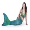 Mermaid Tail and Monofin for Swimming with MER-Shield Tip Protection, Adult Sizes (Siren Green - Green Monofin, Adult L (JL 12-16)) view 3