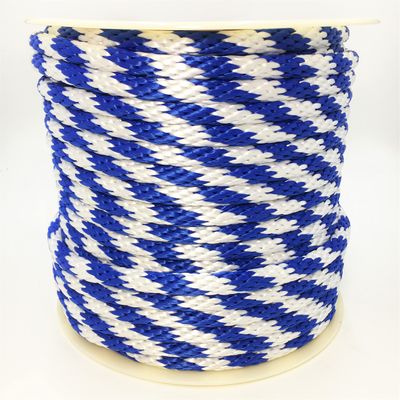 Derby Rope 3/8 x 500 Solid Braid Multifilament Utility Propylene Rope, All Purpose MFP, Soft Touch Equestrian Derby Rope,Cord for Crafts, Sports, Landscaping, Horse Tack, Pets & Dcor Blue and White