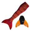 Mermaid Tail and Monofin for Swimming with MER-Shield Tip Protection, Adult Sizes (Tiger Queen - Orange Monofin, Adult L (JL 12-16)) view 1