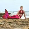 Mermaid Tail and Monofin for Swimming with MER-Shield Tip Protection, Adult Sizes (Fiji Red - Red Monofin, Adult L (JL 12-16)) view 3