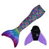 Mermaid Tail and Monofin for Swimming with MER-Shield Tip Protection, Adult Sizes (Hawaiian Rainbow - Lavender Monofin, Adult L (JL 12-16)) view 1