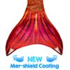 Mermaid Tail and Monofin for Swimming with MER-Shield Tip Protection, Adult Sizes (Tiger Queen - Orange Monofin, Adult S (JS 4-6)) view 3