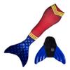 Mermaid Tail and Monofin for Swimming with MER-Shield Tip Protection, Adult Sizes (Super Siren - Blue Monofin, Adult S (JS 4-6)) view 1