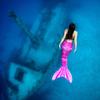 Mermaid Tail and Monofin for Swimming with MER-Shield Tip Protection, Adult Sizes (Bahama Pink - Pink Monofin, Adult L (JL 12-16)) view 4