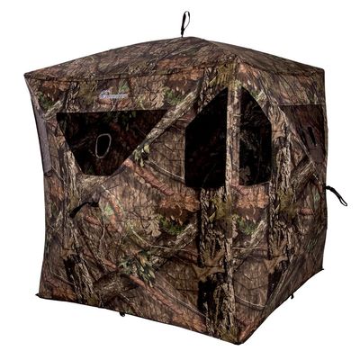 Ameristep Brickhouse 3-Person Easy Set-Up Low-Noise Hunting Camouflage Ground Blind, Mossy Oak Break Up Country - Canada Compliant