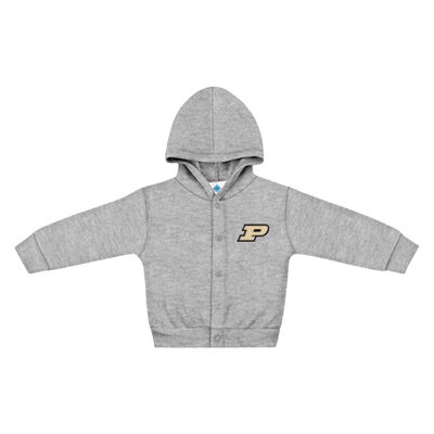 Creative Knitwear College Baby NCAA Officially Licensed Snap Hooded Jacket - Purdue Boilermakers Logo - Oxford - 3T