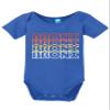 Bronx New York Retro 70s Funny Bodysuit Baby Romper Royal 6-12 Month (12M) view 1