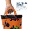 NORTY Rubber Rain Boots for Kids - Waterproof Rubber Boots Boys and Girls Solid & Printed Rainboots for Toddlers and Kids - Tractor view 3