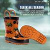 NORTY Rubber Rain Boots for Kids - Waterproof Rubber Boots Boys and Girls Solid & Printed Rainboots for Toddlers and Kids - Tractor view 4