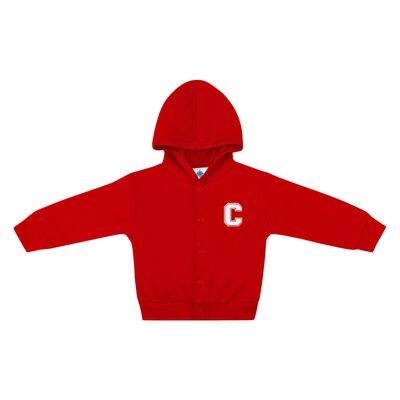 Creative Knitwear College Baby NCAA Officially Licensed Snap Hooded Jacket - Cornell Big C Logo - Red - 3T
