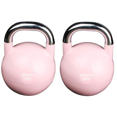 ZYCSKTL Kettlebells Male and Female Gym Professional Kettlebells, Home Fitness Equipment All-Steel Kettlebells, Competition Kettlebells (Color : 4kg Pink)