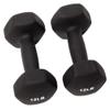 Fitvids BalanceFrom Set of 2 Neoprene Coated Non-Slip Grip Dumbbell Weights, Black view 1