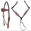 CHALLENGER Horse Western Tack Tooled Feather Browband Headstall Breast Collar 78HR12B view 1