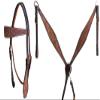 CHALLENGER Horse Western Tack Tooled Feather Browband Headstall Breast Collar 78HR12B view 2