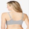 Comfort Choice Women's Plus Size Cotton Front-Close Wireless Bra - 42 DDD, Heather Grey view 2