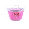 BESPORTBLE 4pcs Bike Accessories for Kids Front Handlebar Bike Basket Streamers Tassel Ribbons for Boys Girls (Pink) view 2
