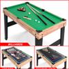 Versatile and Space-Saving Design 10-in-1 Classic Game Table with Foosball, Pool, Shuffleboard, Ping Pong or Table Tennis, Hockey, Chess, Checker, and Backgammon Board view 4