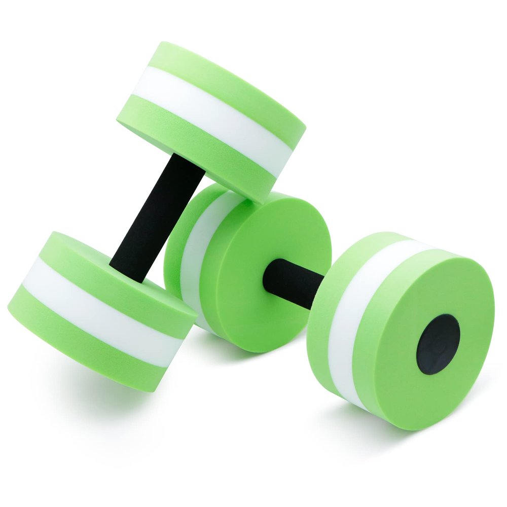 OSMOFUZE Aquatic Exercise Dumbbells Set of 2 for Water Aerobics Fitness and Pool Exercises Green