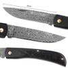YOUSUNLONG Folding Pocket Knife 190mm - Everyday Carry Knife - One-hand Knife With Leather Sheath And Wooden Knife Box - Buffalo Horn Handle view 3
