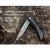 YOUSUNLONG Folding Pocket Knife 190mm - Everyday Carry Knife - One-hand Knife With Leather Sheath And Wooden Knife Box - Buffalo Horn Handle view 4