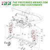 10L0L Golf Cart Flanged Spindle Bronze Bushing, King Pin Steering Knuckle Bushing Kit for Club Car Precedent 2004-Up OEM# 102288201, 102288401 view 2
