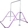 X FACTOR Kids Gymnastics Bar Jungle Gym Horizontal Kip Bar Junior Training Height Adjustable Children Monkey Bars Folding Climb Tower Balance Bar (Purple) view 4