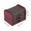 Jewelry Box, Mini Classical Wooden Jewelry Necklace Bracelet Storage Box Chest Case Holder Organizer, 8 x 6.5 x 6cm view 3