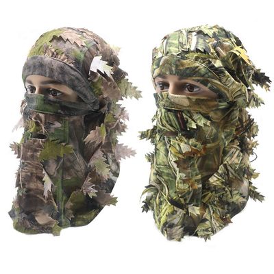 AOUTACC Ghillie Camouflage Leafy Hat 3D Full Face Mask Headwear Turkey Camo Hunter Hunting Accessories(2 Pack,Style 2)