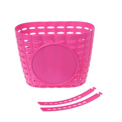 Children Bicycle Hollow Basket, Bike Tricycle Scooter Storage Front Handlebar Plastic Carrier Basket Plastic