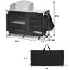 Giantex Outdoor Camping Kitchen Table, Portable Camping Grill Table with Windscreen and Remove Sink, Outdoor Camping Cook Station for BBQ Party Picnics Backyard Activities view 3