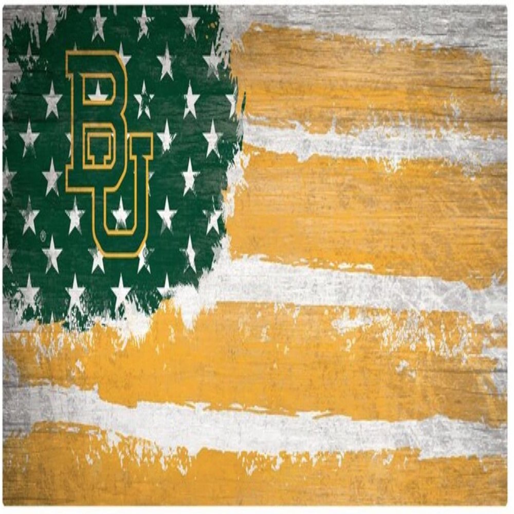 Fan Creations NCAA Baylor Bears Unisex Baylor Flag Sign, Team Color, 6 x 12
