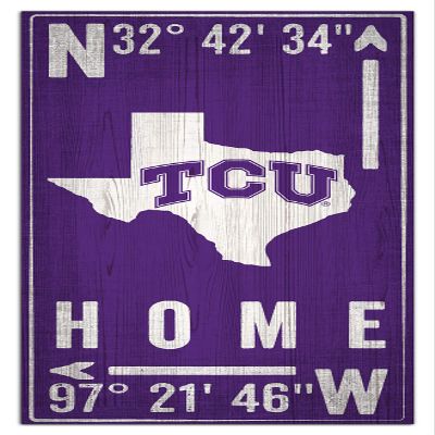 Fan Creations NCAA TCU Horned Frogs Unisex TCU Coordinate Sign, Team Color, 6 x 12, (C1034-TCU)